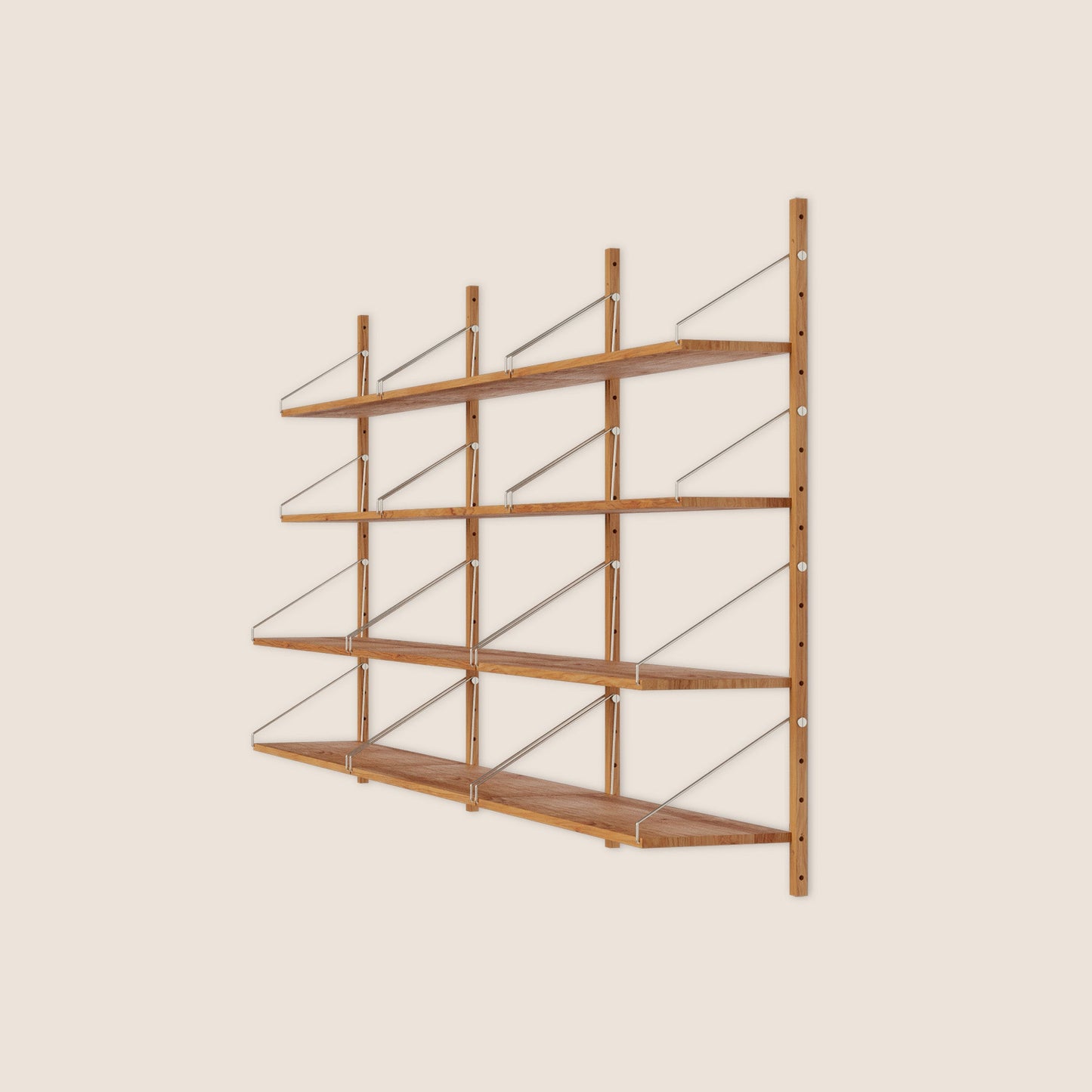 Shelf Library Natural | Triple Section