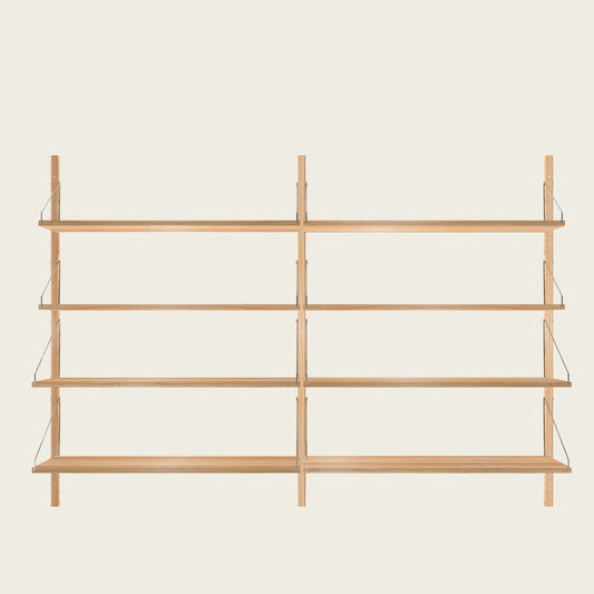 Goodee-Frama-Shelf Library Natural | Double Section - Size - 4 Shelves