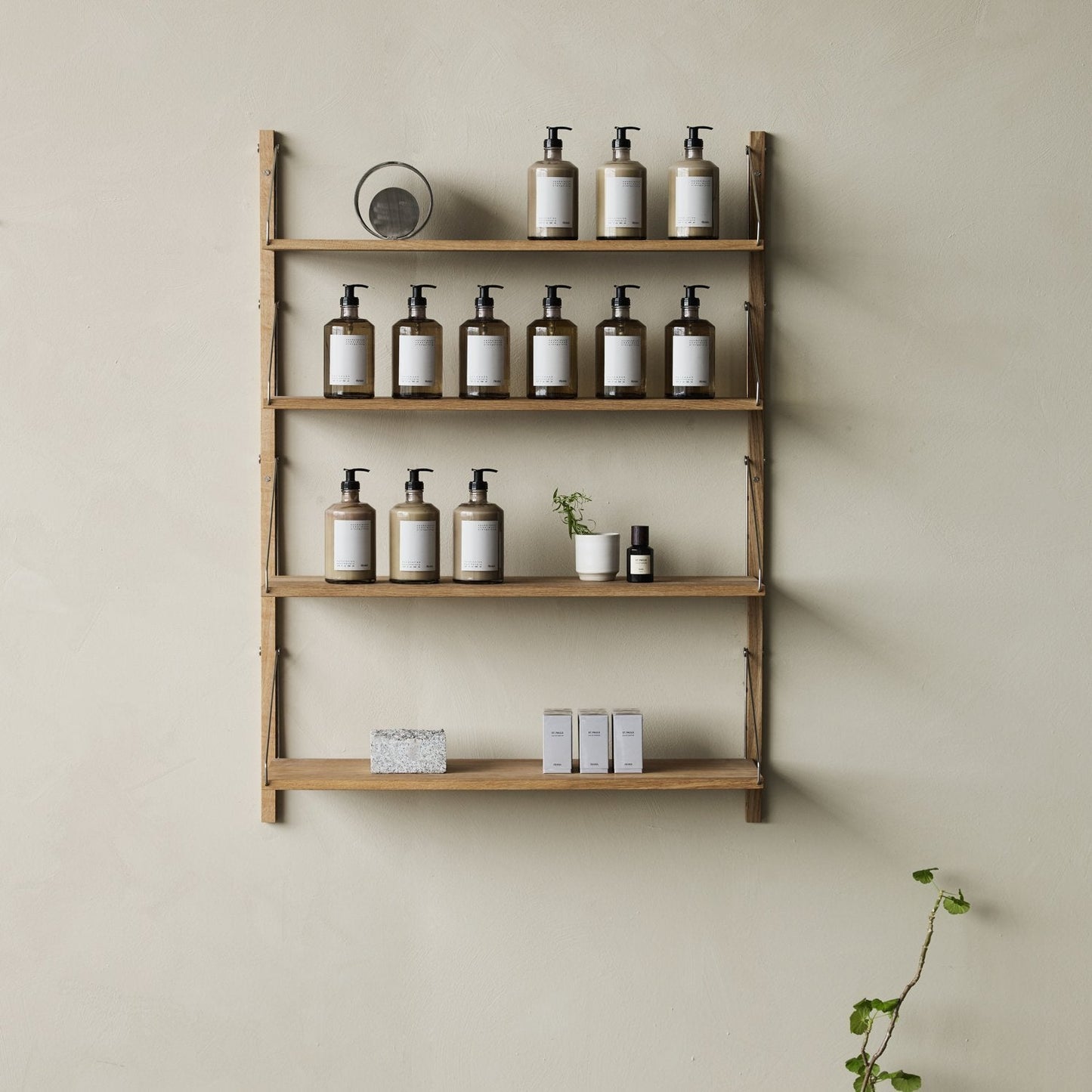 Goodee-Frama-Shelf Library Natural | Single Section - Size - 4 Shelves
