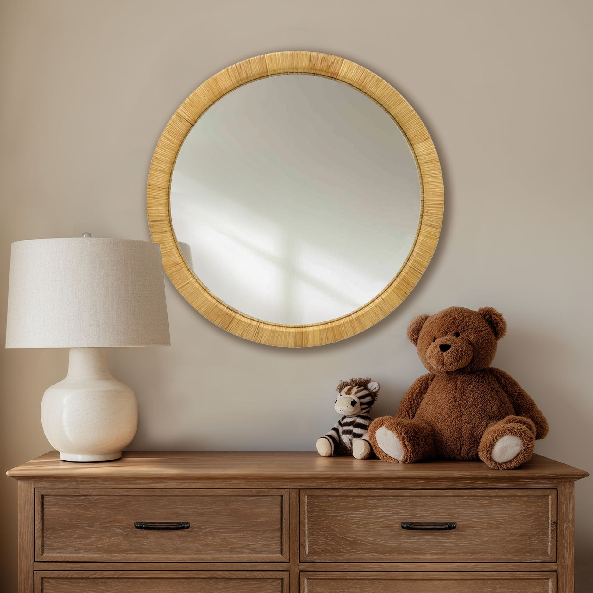 Nova Natural Rattan Arched Wall Mirror