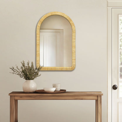 Nova Natural Rattan Arched Wall Mirror