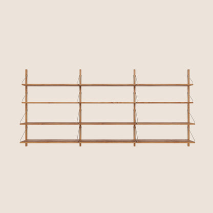 Shelf Library Natural | Triple Section