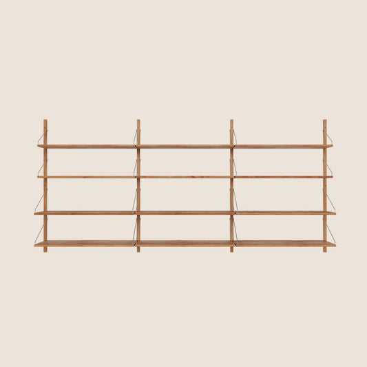 Shelf Library Natural | Triple Section