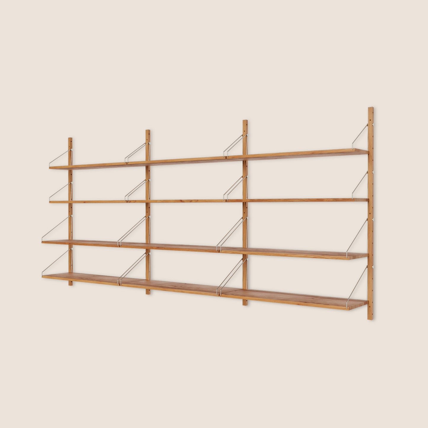 Shelf Library Natural | Triple Section