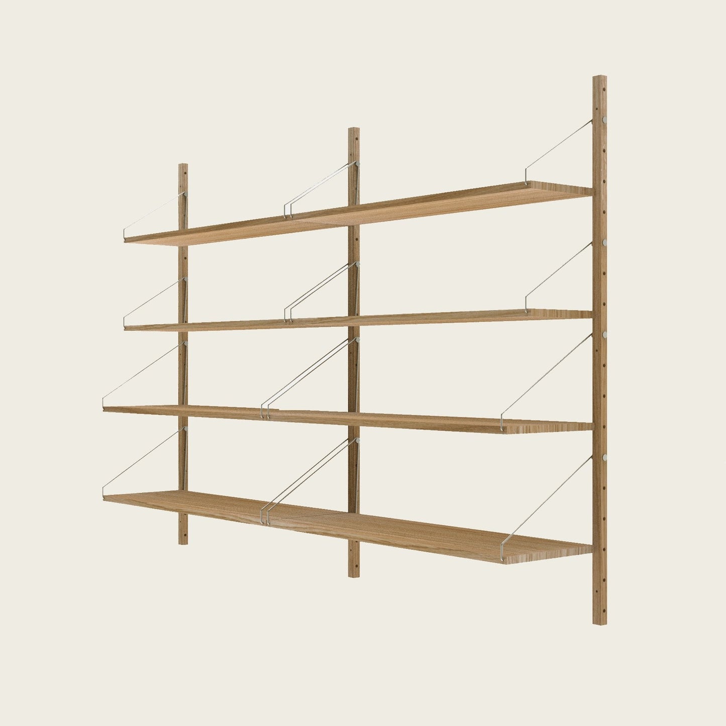 Goodee-Frama-Shelf Library Natural | Double Section - Size - 4 Shelves  
