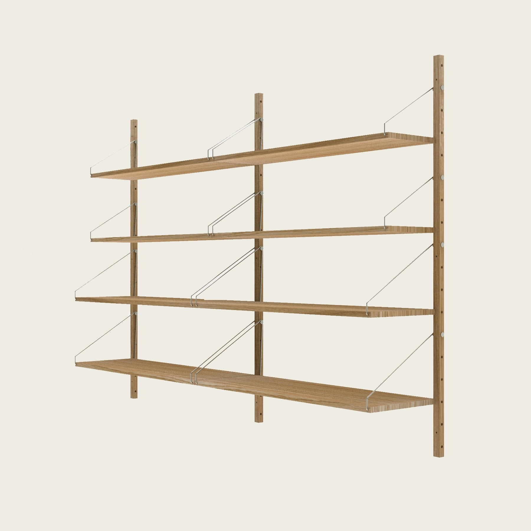 Goodee-Frama-Shelf Library Natural | Double Section - Size - 4 Shelves  