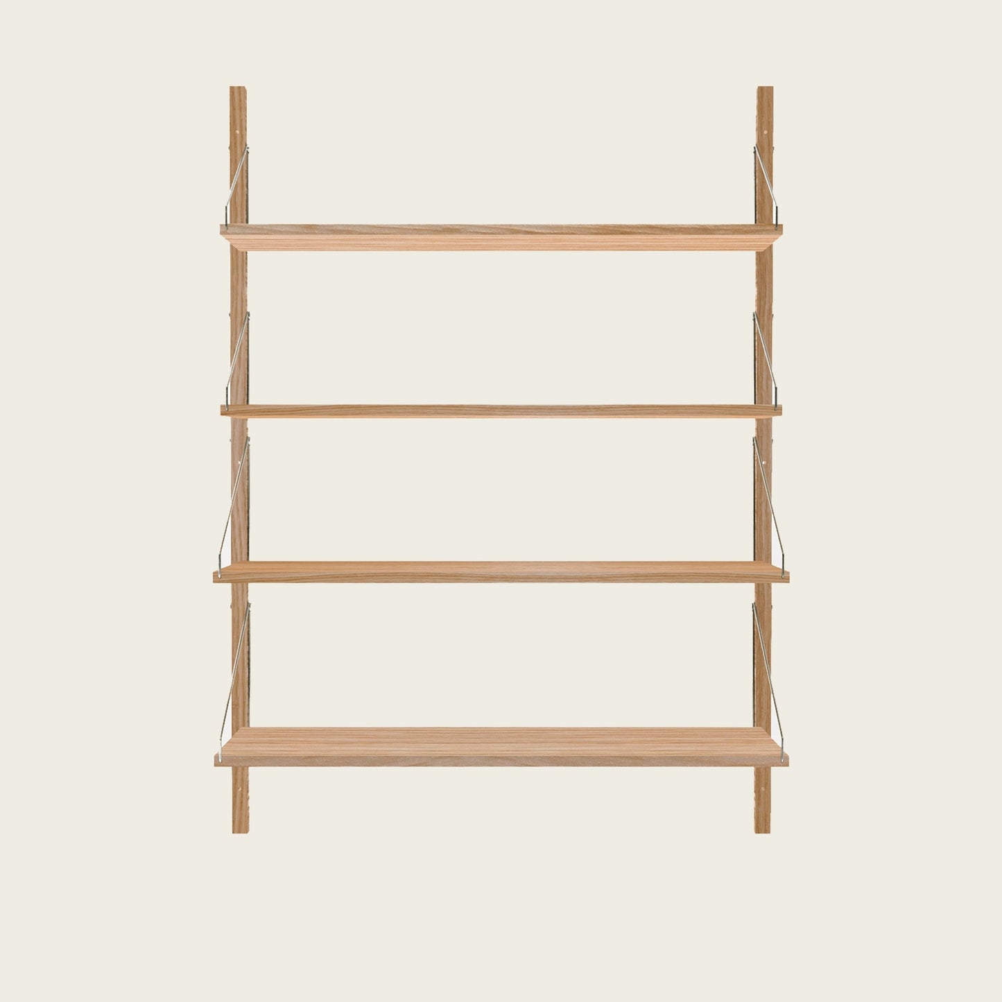Goodee-Frama-Shelf Library Natural | Single Section - Size - 4 Shelves  