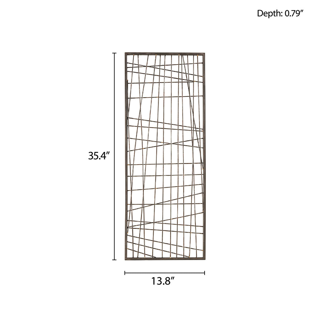 Savoy Distressed Bla Metal Wall Decor