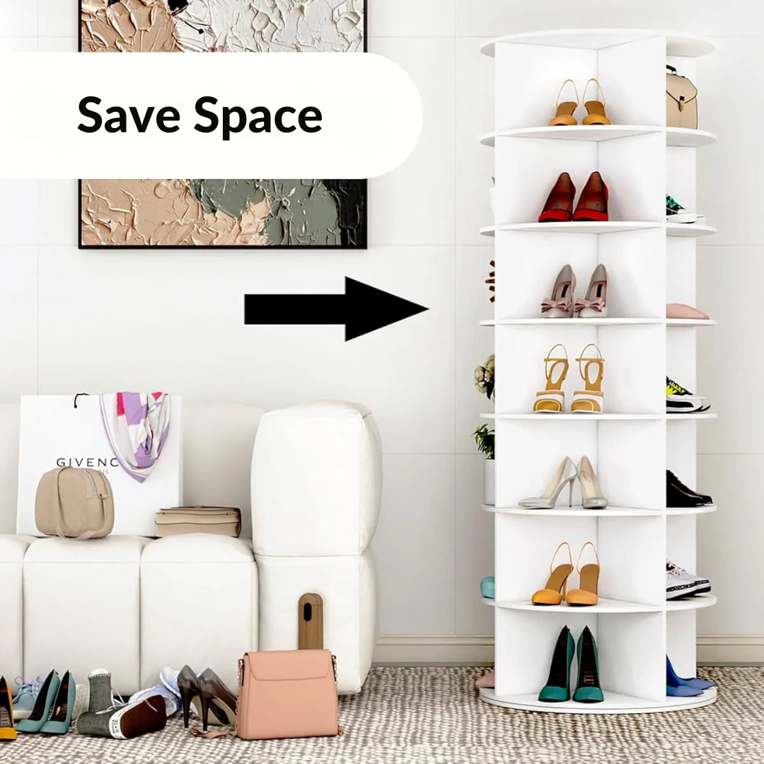 360° Rotating Shoe Rack with 7 Tiers – Save Space and Keep Everything Organised