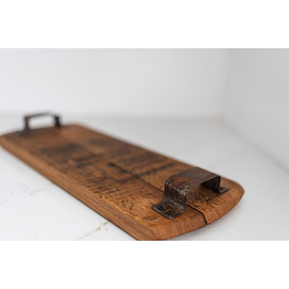 wooden cheese tray metal handle