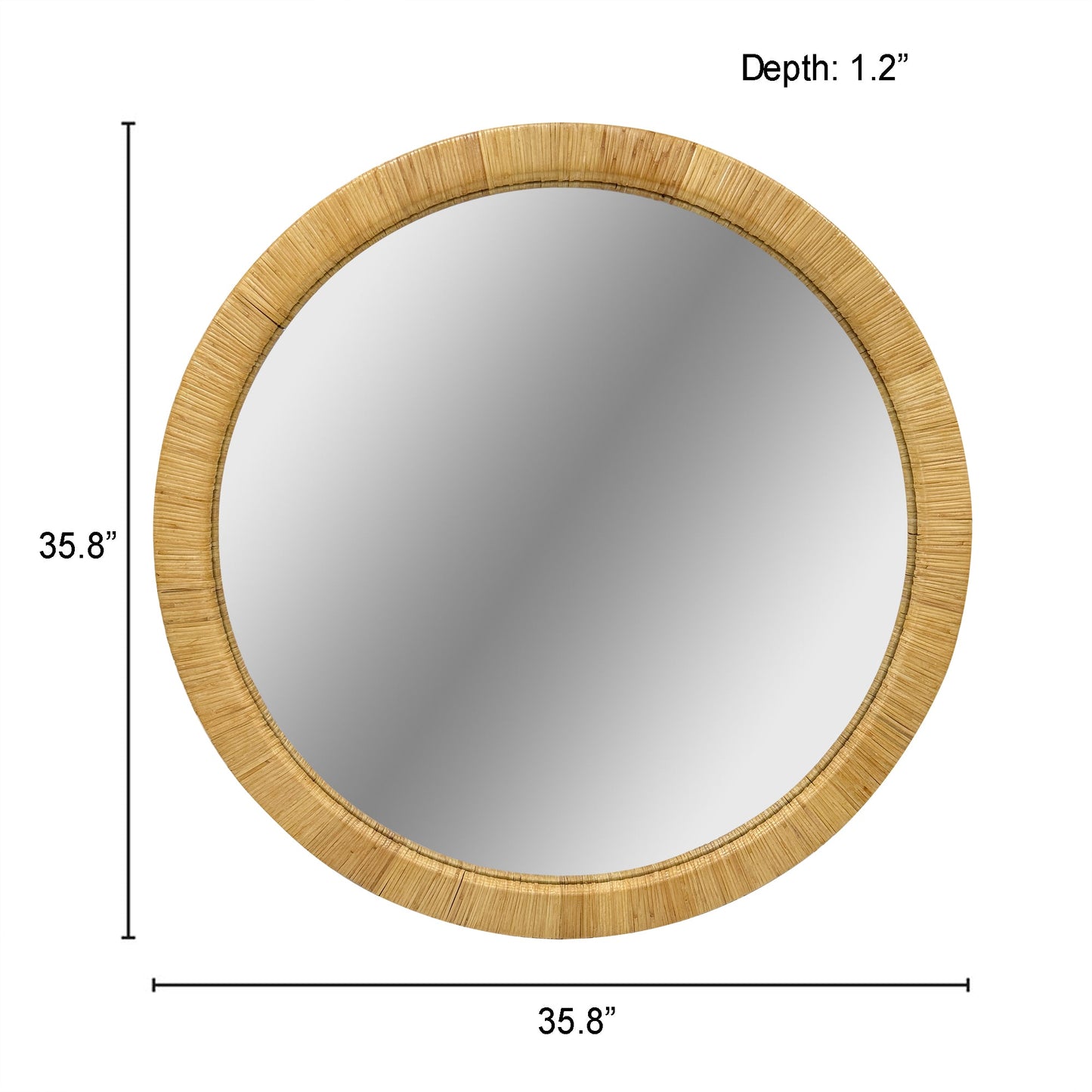 Nova Natural Rattan Arched Wall Mirror