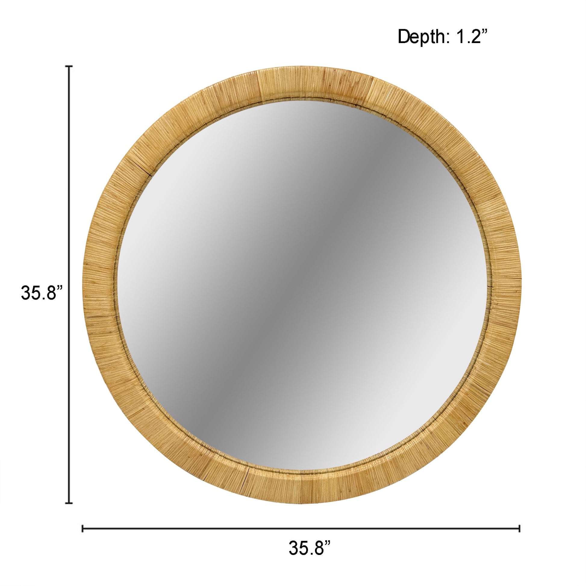 Nova Natural Rattan Arched Wall Mirror