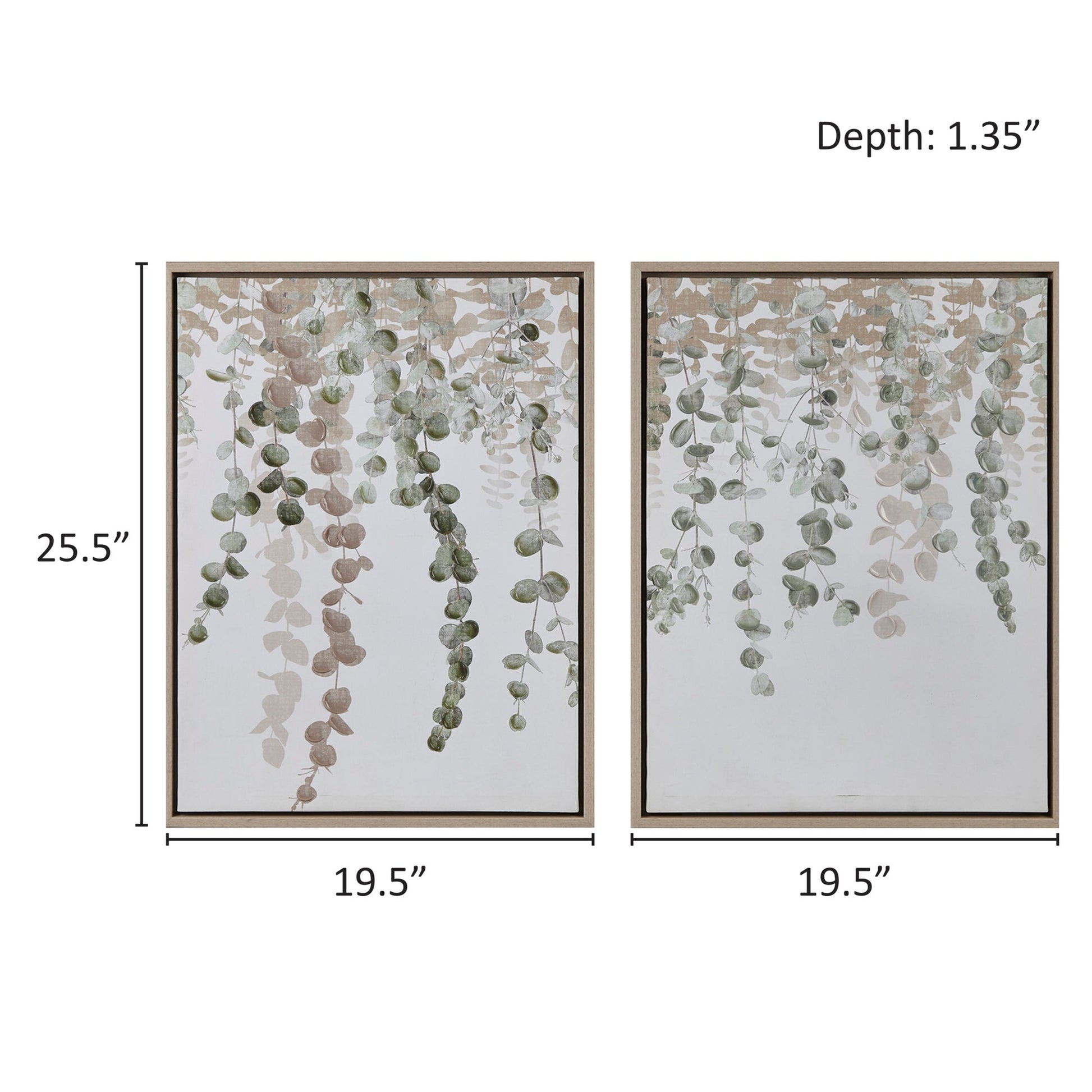 INK+IVY Eucalyptus 2-piece Framed Canvas Wall Decor Set