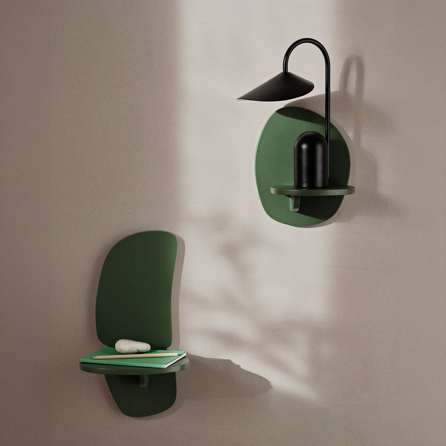 Goodee-Ferm Living-Pilu Shelf - Large - Color - Verdant Green